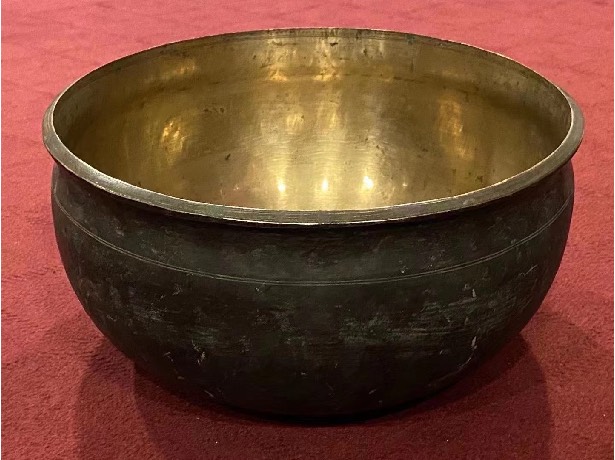 Large antique singing bowl